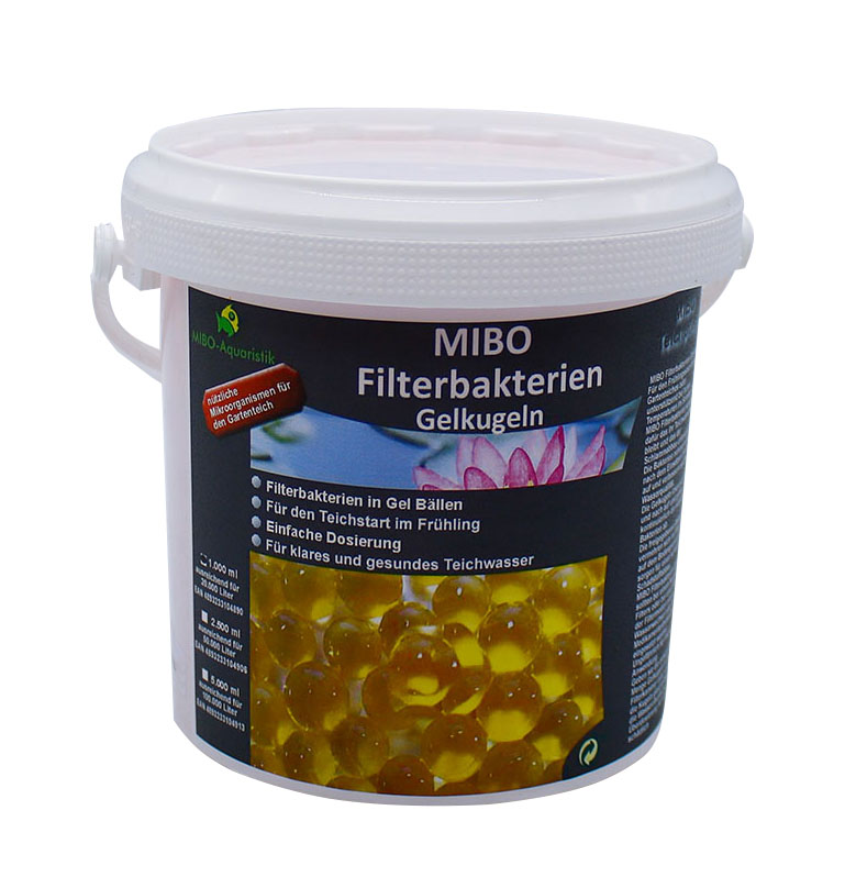 MIBO Filterbakterien Gelkugeln Filterstarter im praktischen Eimer