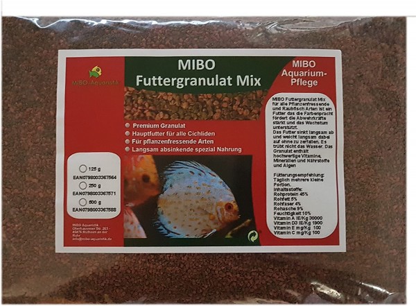 MIBO Hauptfutter Granulat Mix mit Spirulina Aquarium Futter